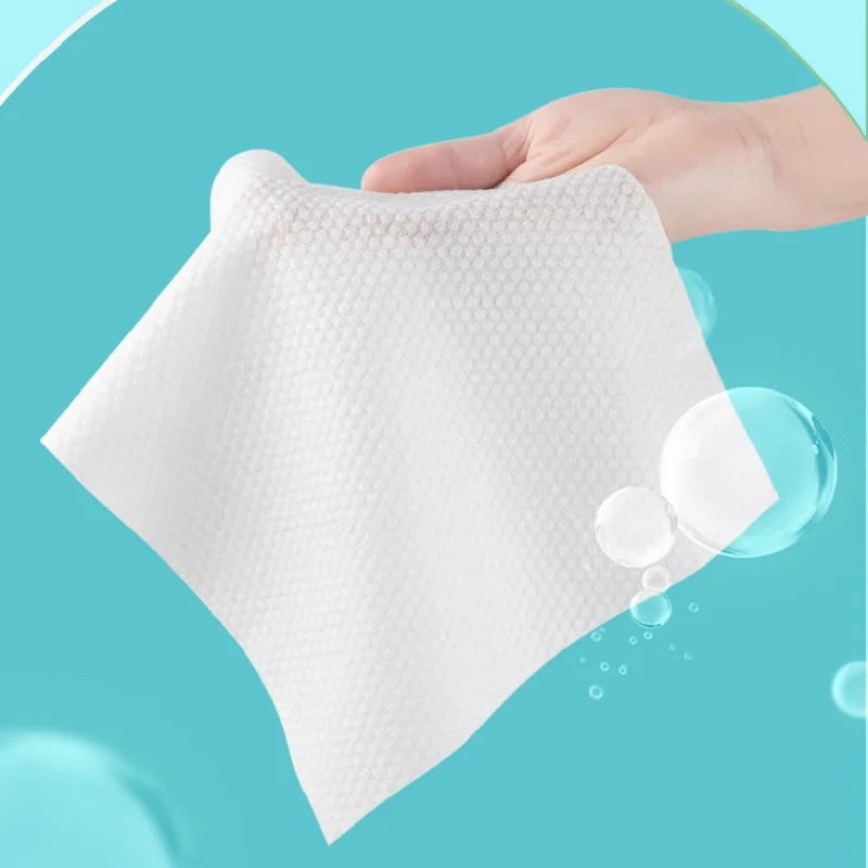 100 PCS Disposable Cotton Face Towels – Soft Makeup Remover Wipes