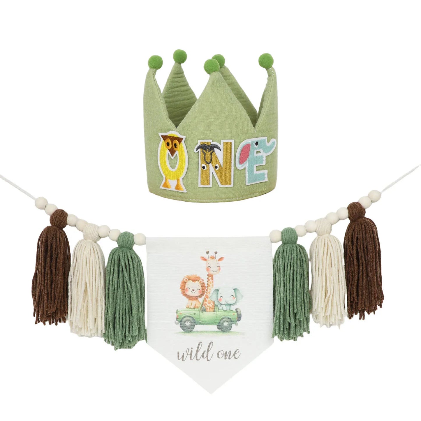 Boho 1st Birthday High Chair Banner – Baby Party & Nursery Decoration