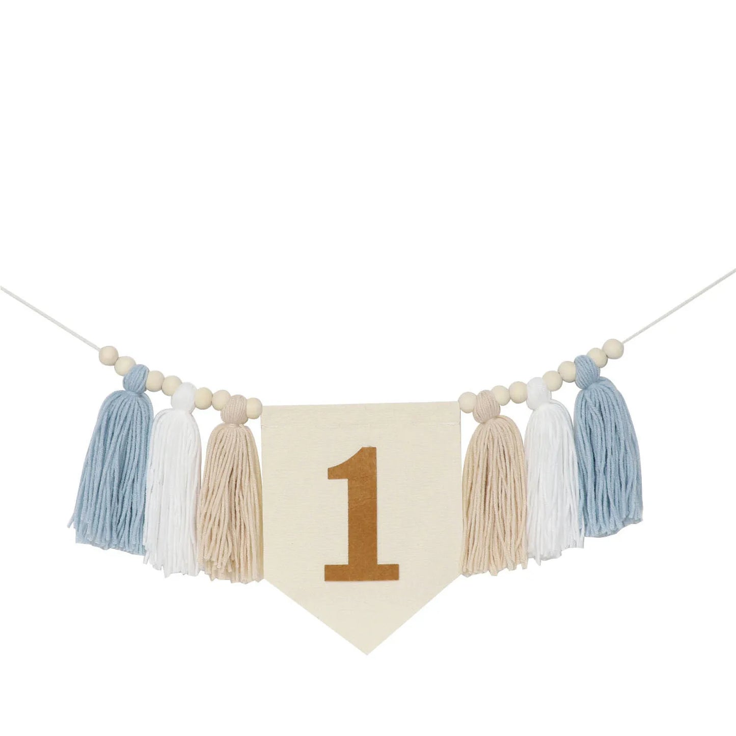 Boho 1st Birthday High Chair Banner – Baby Party & Nursery Decoration