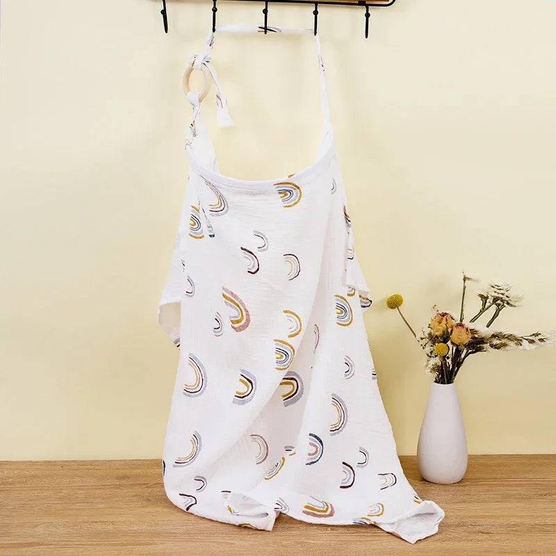 Adjustable Cotton Breastfeeding Cover – Privacy Nursing Apron & Stroller Blanket