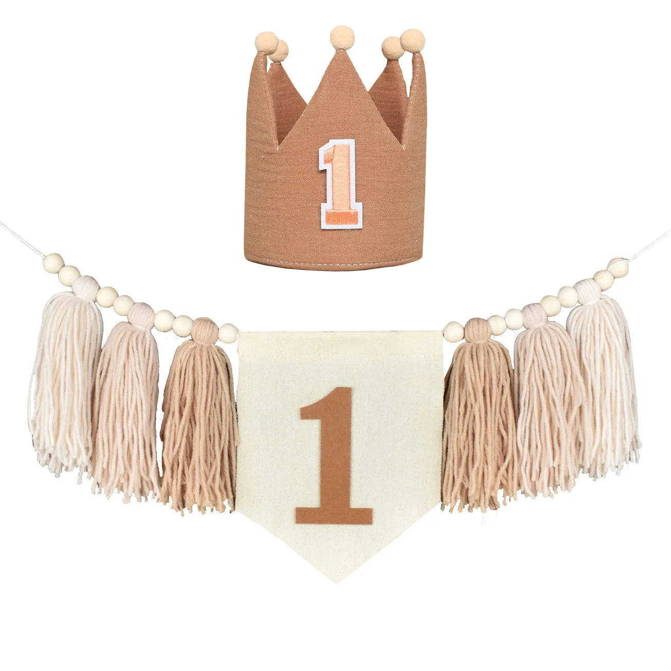 Boho 1st Birthday High Chair Banner – Baby Party & Nursery Decoration