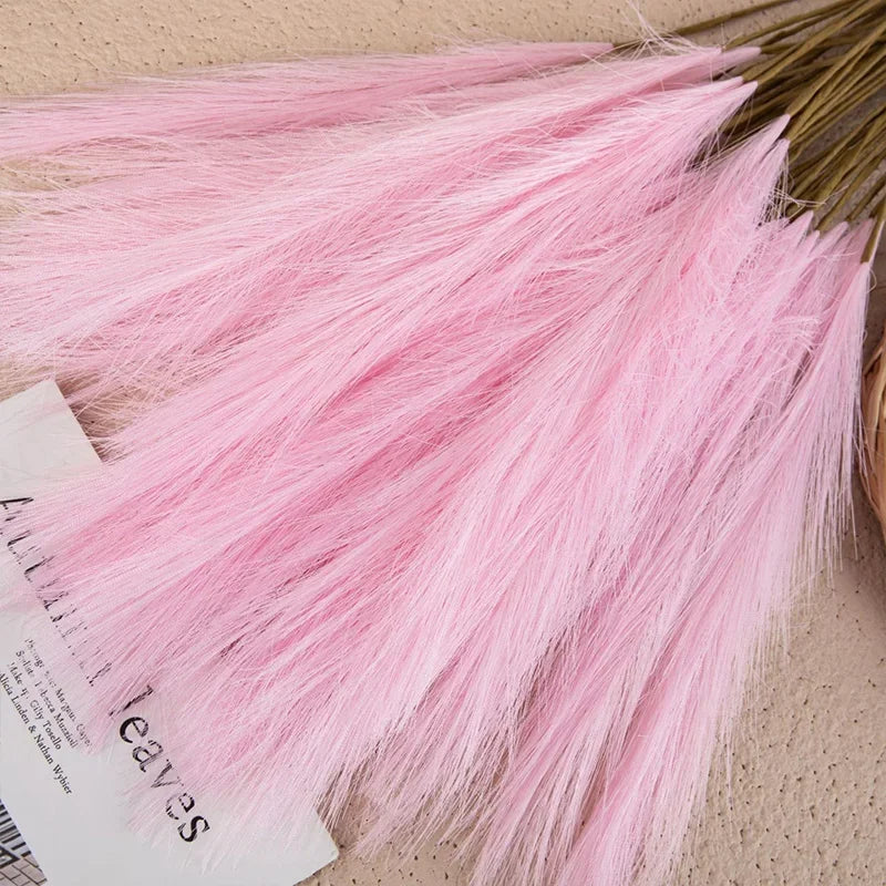 5PCS 55CM Fluffy Pampas Grass – Boho Artificial Flower for Home, Wedding & Party Decor