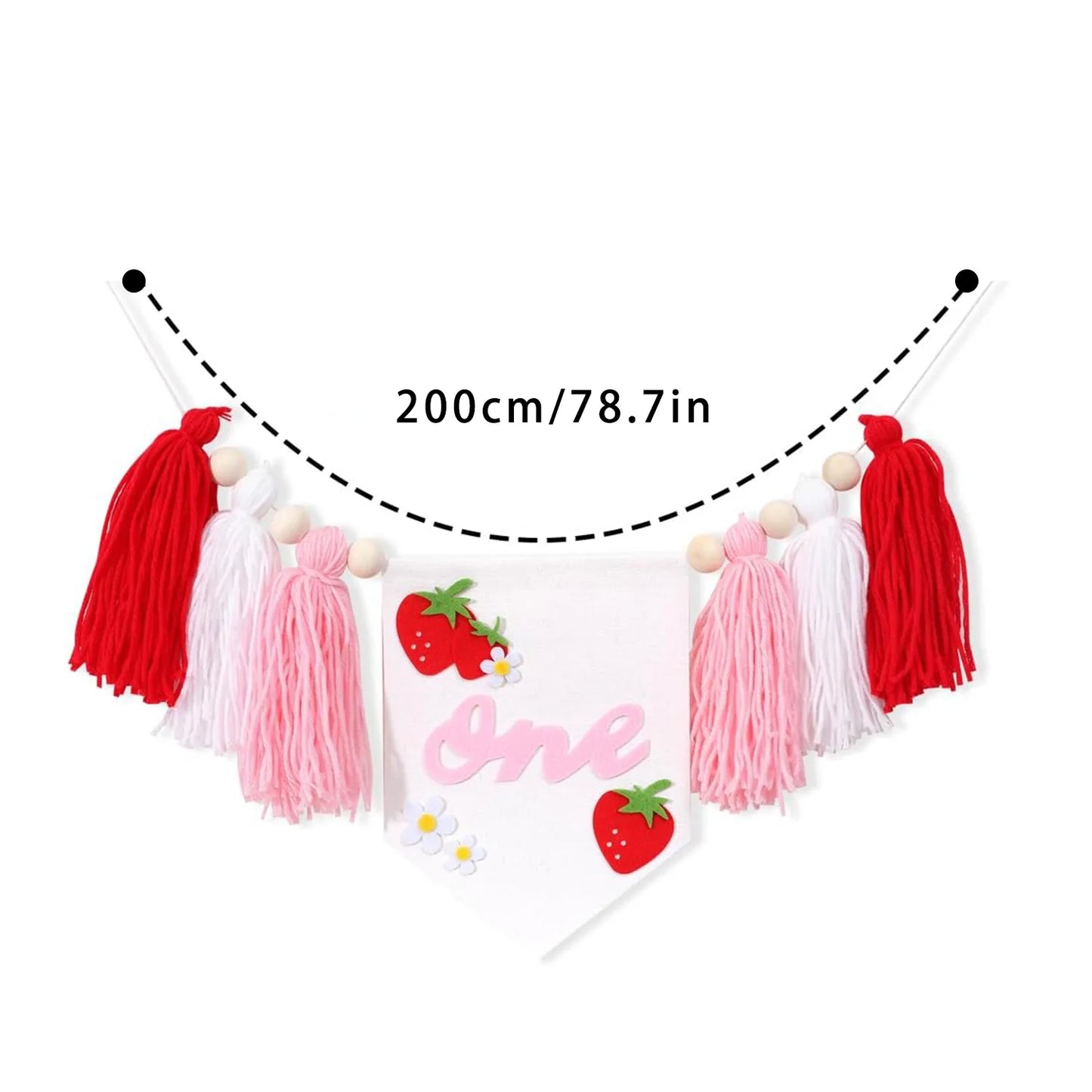 Boho 1st Birthday High Chair Banner – Baby Party & Nursery Decoration