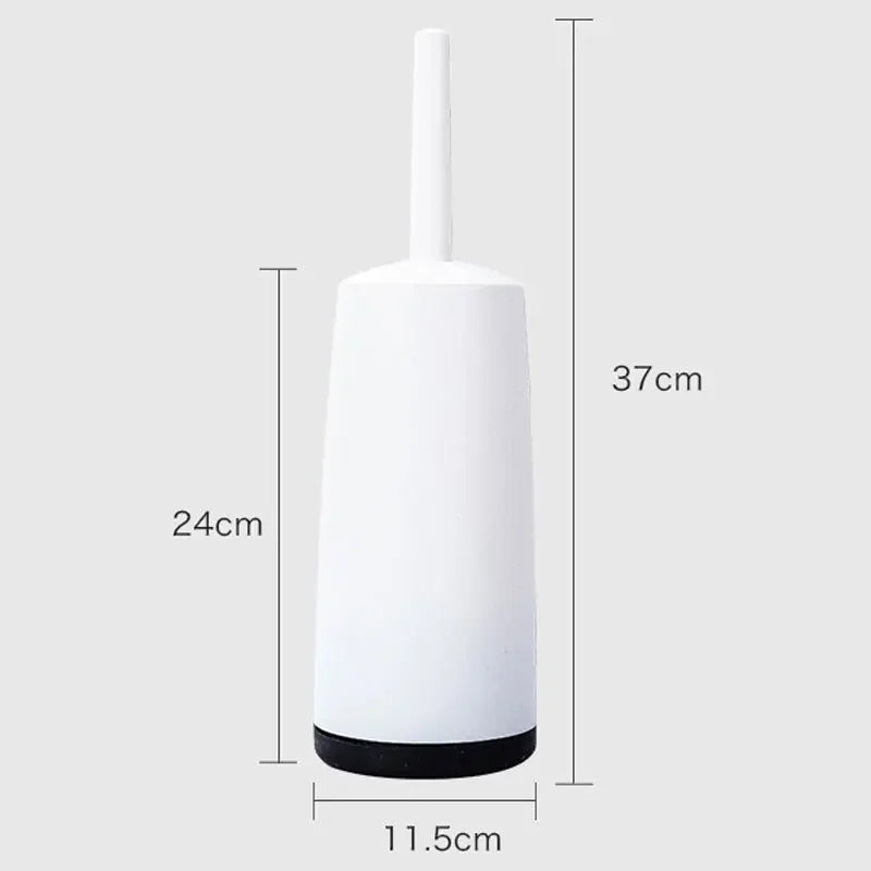 Plastic Toilet Brush with Long Handle & Standing Base – Bathroom Cleaning Tool