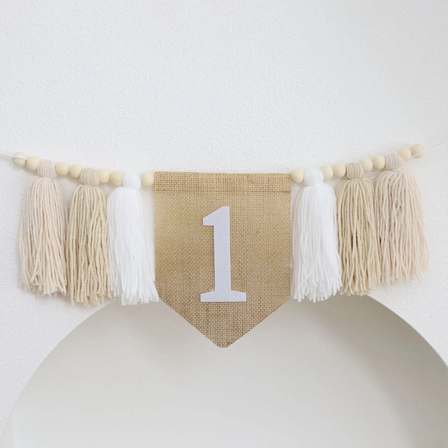 Boho 1st Birthday High Chair Banner – Baby Party & Nursery Decoration