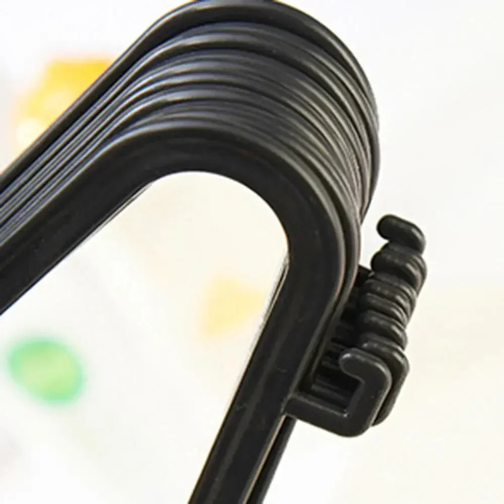 10pcs Non-Slip Plastic Clothes Hangers Space-Saving, Portable & Durable for Home Use