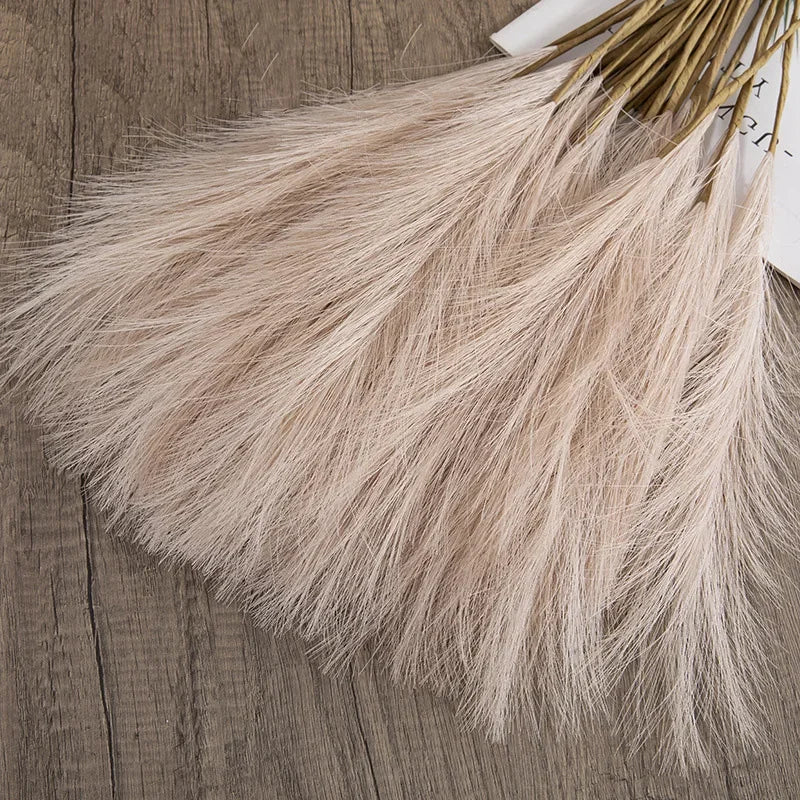 5PCS 55CM Fluffy Pampas Grass – Boho Artificial Flower for Home, Wedding & Party Decor