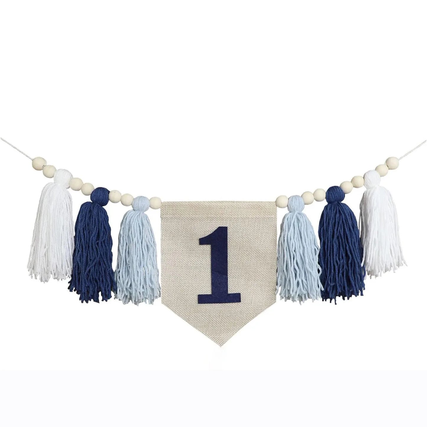 Boho 1st Birthday High Chair Banner – Baby Party & Nursery Decoration