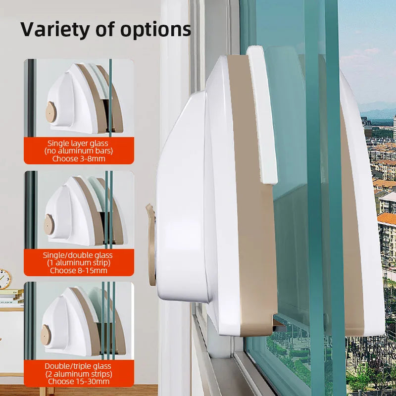 Double-Sided Magnetic Window Cleaner – Automatic Water Discharge Glass Wiper for Household Cleaning