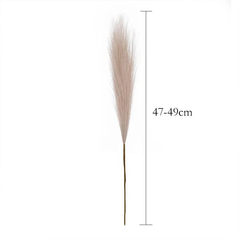 5PCS 55CM Fluffy Pampas Grass – Boho Artificial Flower for Home, Wedding & Party Decor
