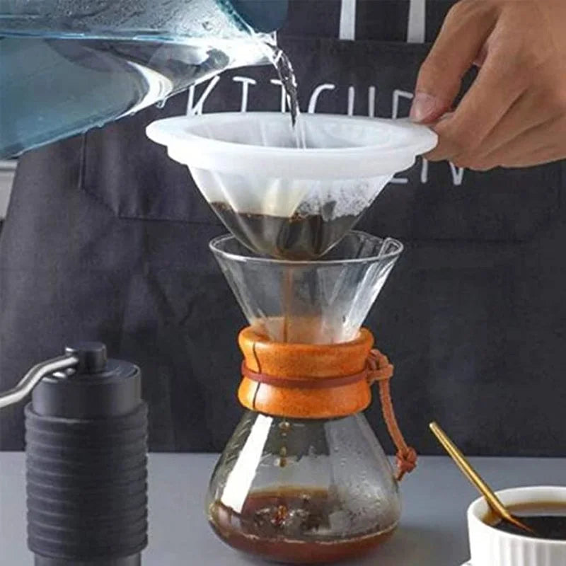 100/200/400 Mesh Nylon Filter Spoon Reusable Fine Strainer for Soy Milk, Juice, Coffee & Tea