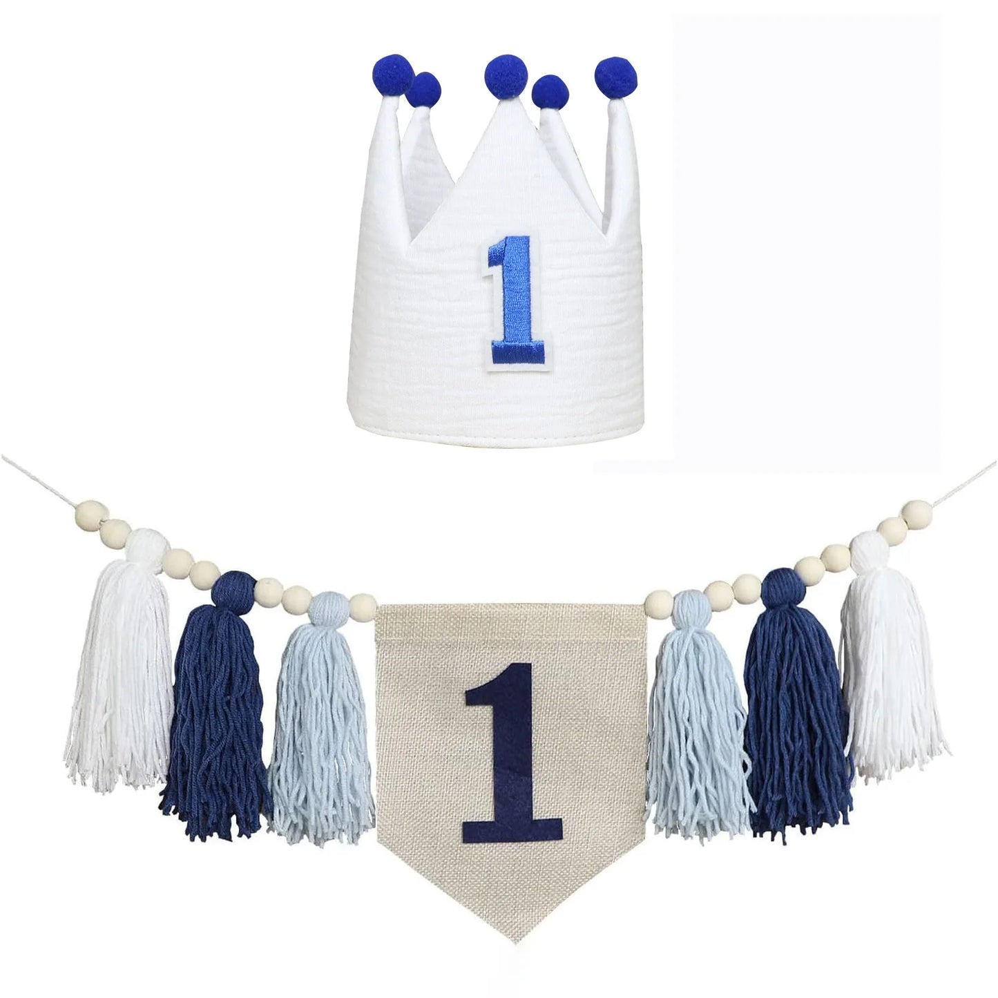 Boho 1st Birthday High Chair Banner – Baby Party & Nursery Decoration