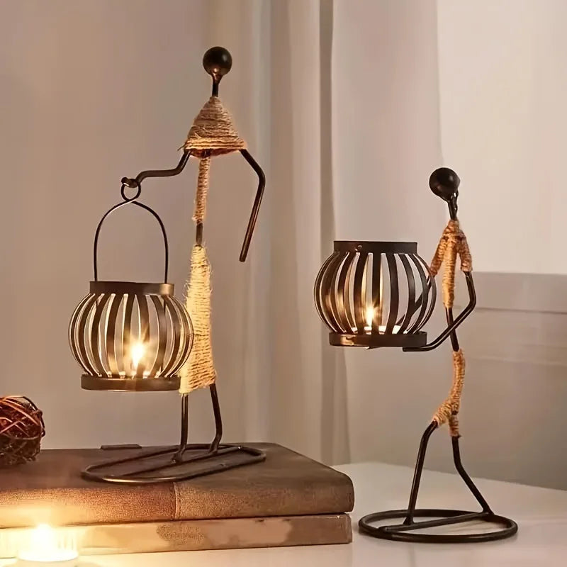 Nordic Metal Candlestick – Abstract Sculpture Candle Holder, Handmade Home Decor 2024