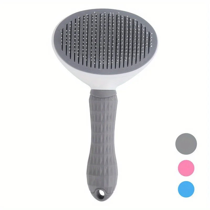 One-Click Pet Hair Removal Comb Slicker Brush for Dogs & Cats – Easy Grooming Tool with Automatic Cleaning