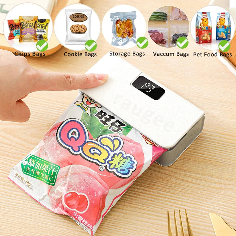 Mini Rechargeable Heat Sealer – Handheld Plastic Bag Sealing Machine for Food Storage