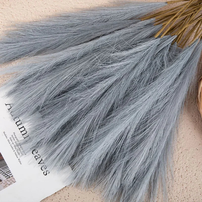 5PCS 55CM Fluffy Pampas Grass – Boho Artificial Flower for Home, Wedding & Party Decor