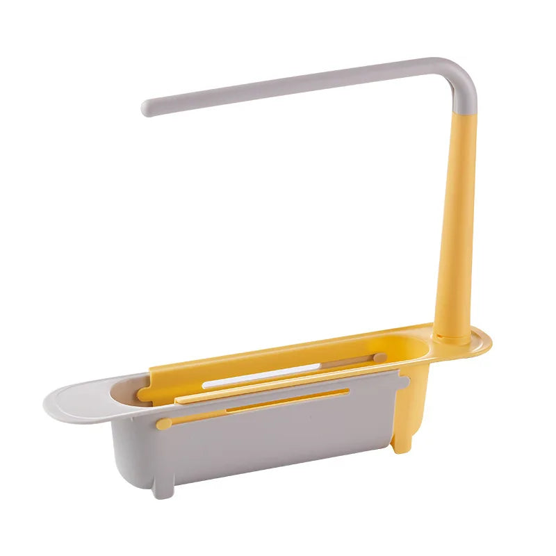 Telescopic Sink Shelf Organizer – Adjustable Soap, Sponge Holder & Drain Rack for Kitchen Sink Storage