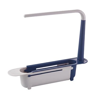Telescopic Sink Shelf Organizer – Adjustable Soap, Sponge Holder & Drain Rack for Kitchen Sink Storage