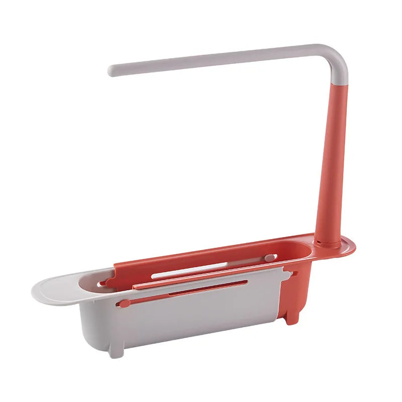Telescopic Sink Shelf Organizer – Adjustable Soap, Sponge Holder & Drain Rack for Kitchen Sink Storage