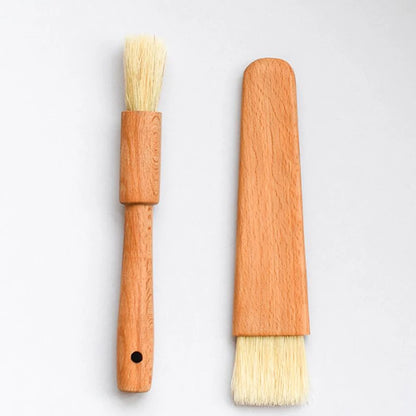 1pc Kitchen Bristle Brush – Round Handle Baking & BBQ Pastry Brush