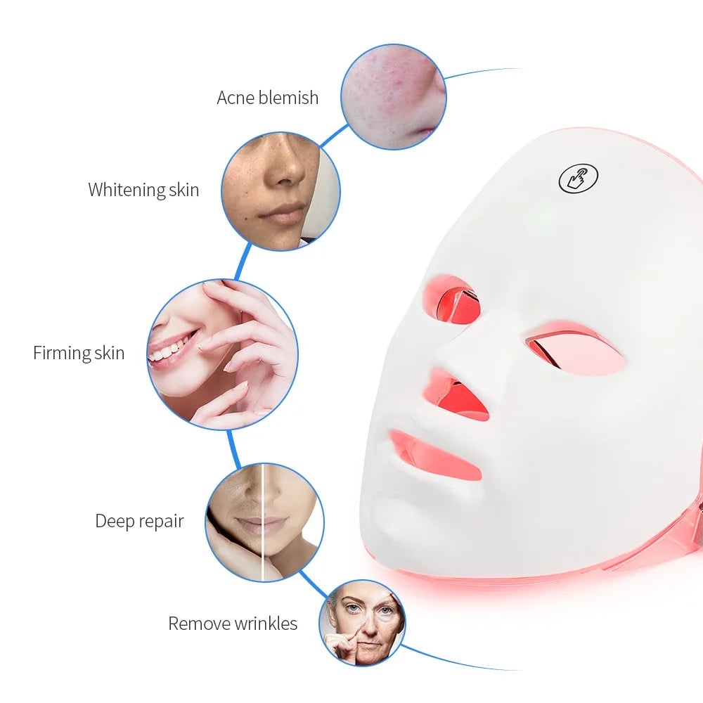 Rechargeable 7-Color LED Facial Mask