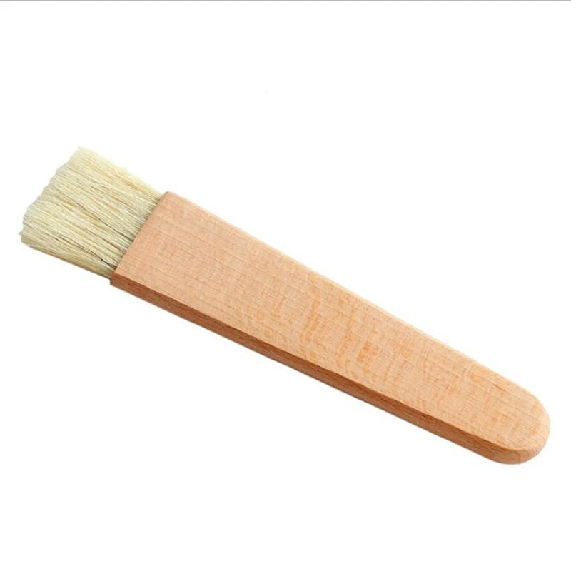 1pc Kitchen Bristle Brush – Round Handle Baking & BBQ Pastry Brush