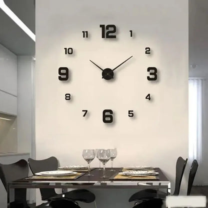 Frameless DIY Wall Clock Decor