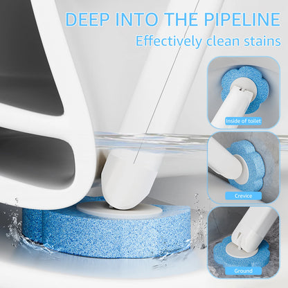 Disposable Toilet Brush with Long Handle & Replaceable Head – Bathroom Cleaning Tool