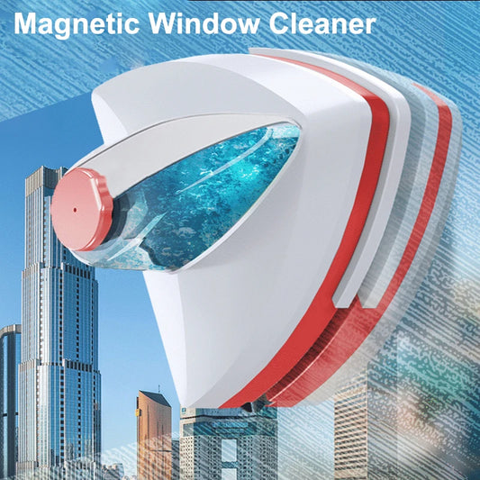 Double-Sided Magnetic Window Cleaner – Automatic Water Discharge Glass Wiper for Household Cleaning