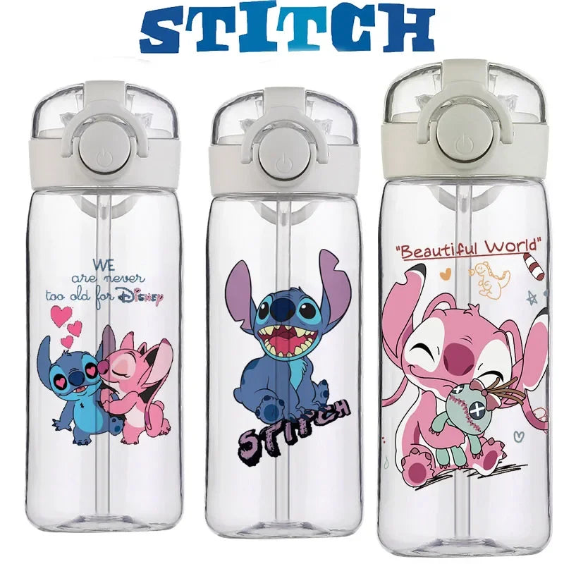 Disney Stitch 400ML Clear Water Bottle