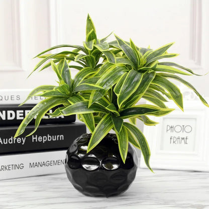 36cm Artificial Palm Tree with 3 Heads Tropical Desktop Decor Plant