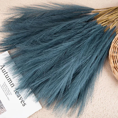 5PCS 55CM Fluffy Pampas Grass – Boho Artificial Flower for Home, Wedding & Party Decor