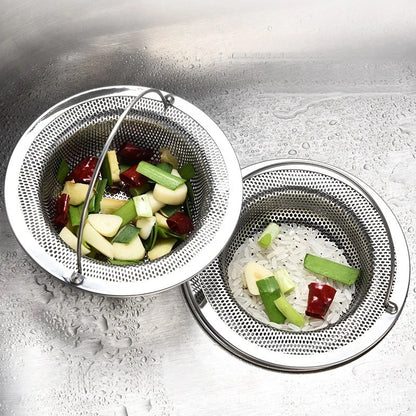 Stainless Steel Sink & Bathtub Hair Catcher Durable Mesh Strainer with Handle