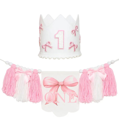 Boho 1st Birthday High Chair Banner – Baby Party & Nursery Decoration