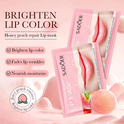SADOER 10pcs Fruit Lip Masks Nourishing Collagen Lip Care