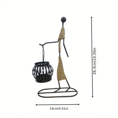 Nordic Metal Candlestick – Abstract Sculpture Candle Holder, Handmade Home Decor 2024