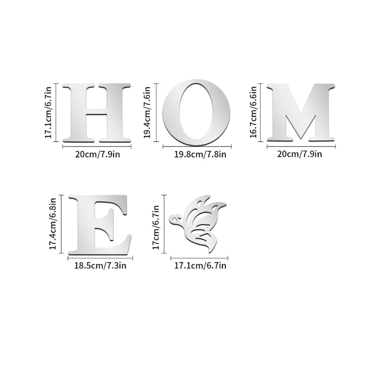 3D Mirror Home Logo Wall Sticker – Entrance Decor