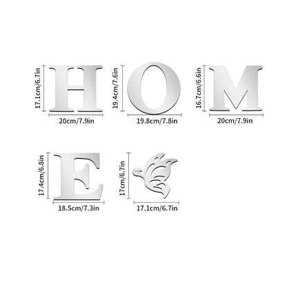 3D Mirror Home Logo Wall Sticker – Entrance Decor
