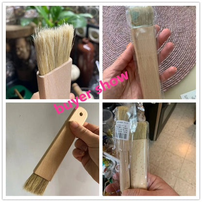 1pc Kitchen Bristle Brush – Round Handle Baking & BBQ Pastry Brush