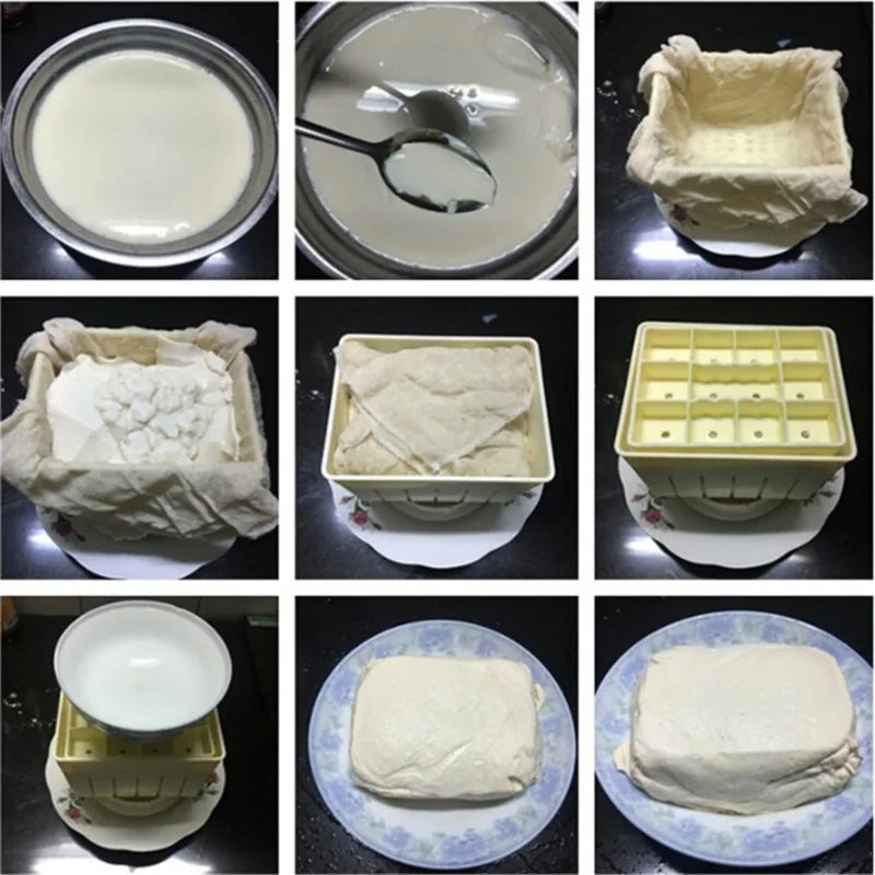 DIY Tofu Press Mold Set with Cheese Cloth  Homemade Tofu Maker