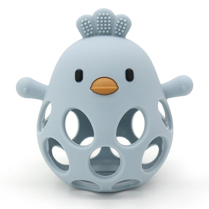 Cartoon Chick Silicone Baby Teether – Soft Chew Toy for Teething Relief