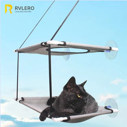 Cat Hammock Window Bed with Suction Cups – Double-Decker Hanging Seat & Tunnel Perch for Cats and Kittens