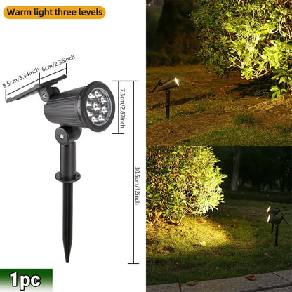 9-LED RGB Solar Spotlights – Waterproof Outdoor Landscape Lights for Garden & Trees