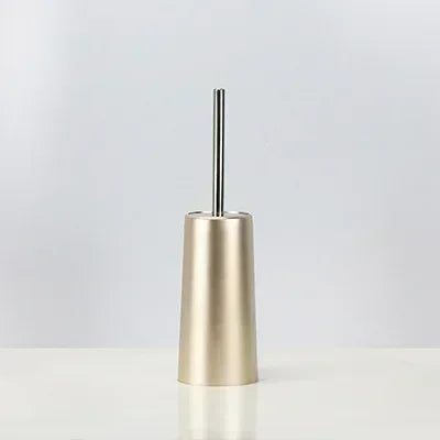 Nordic Style Golden Toilet Brush with Holder – Bathroom & Floor Cleaning Tool