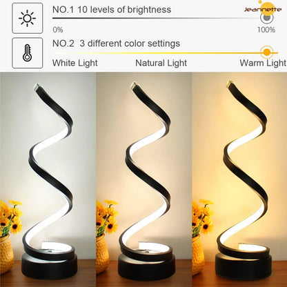 LED Spiral Table Lamp