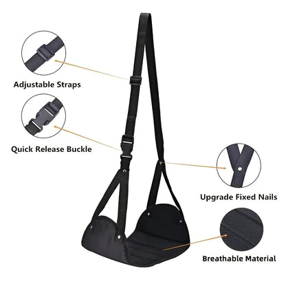 Portable Airplane Footrest - Adjustable Strap, Lightweight Hammock Leg Rest for Travel - Black 749 Reviews 4.7 All Reviews Are