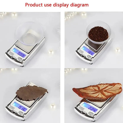 Mini Digital Pocket Scale 100g/200g, Portable Key-Style with Backlit LCD Display