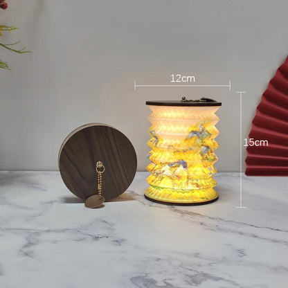 Foldable Touch LED Lamp – USB Rechargeable, Dimmable & Portable Night Light