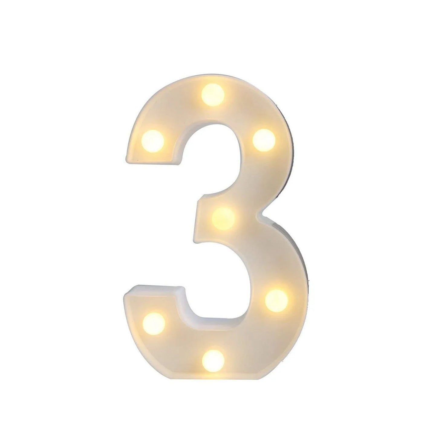 LED Light-Up Letter/Number Sign – Battery Operated Party & Wedding Decor (No Batteries)