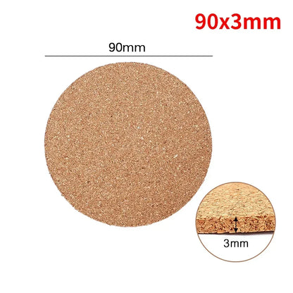 30/1PCS Natural Wooden Cork Coaster – Non-Slip Drink Mat for Tea, Coffee & Table Decor